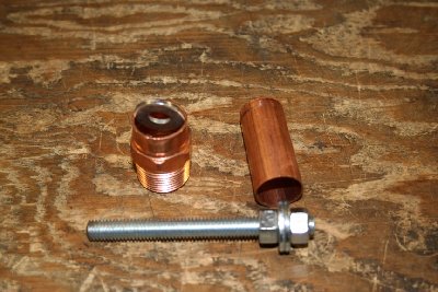 Measure, mark, cut and de-burr a 2&amp;quot; piece of 3/4&amp;quot; copper. Measure, mark and cut a 4&amp;quot; piece of all thread. This will be your mandrel, and then part of your piston.