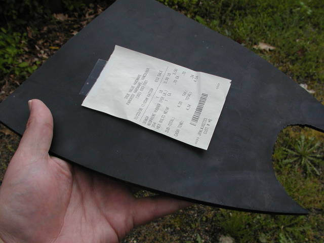 Sheet neoprene from my local hardware store priced per pound.