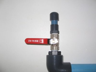 a ball valve and nozzle