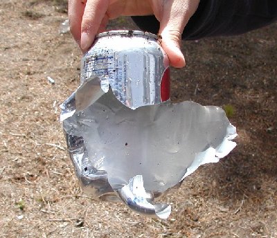 Marshmallow on a pop can