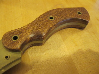 close up of the handle.