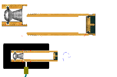 the cartridge placed in a filling station