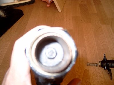 piston inside of disassembled gun