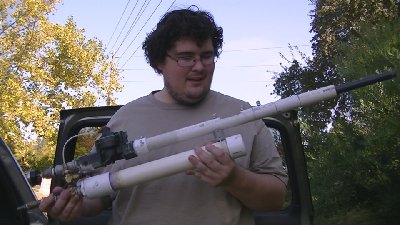 A picture of me holding my air gun.