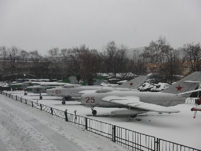 Older generation Soviet jet fighters