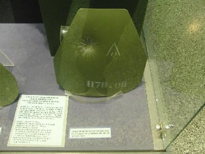 Personal armour plate which shrugged off a shotgun slug