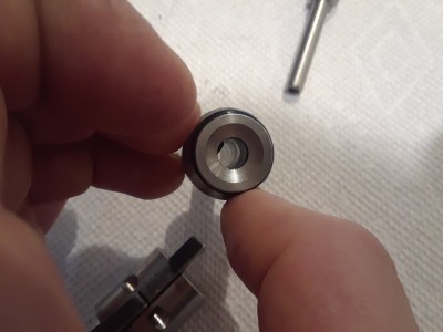 trying to show that the bolt is made of 2 pieces, very tightly fitted