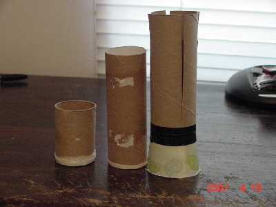 The finished cartridges.The small one is built identical to the regular cartridge only half as tall.