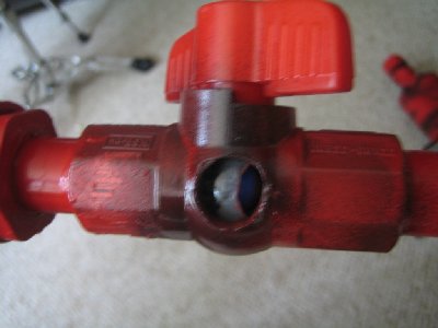 Ball valve breech on marble barrel